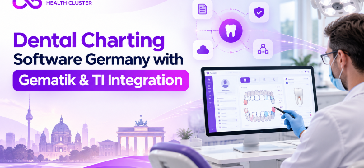 Dental charting software in Germany with Gematik and TI integration for modern dental clinics.
