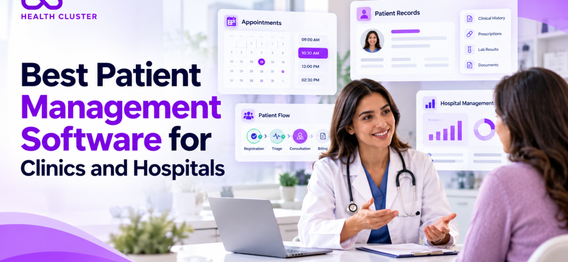 Best patient management software for clinics and hospitals by Health Cluster